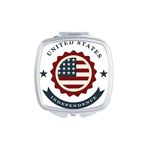 ארהב נרתע עצמאי יום אמריקה מראה נייד קומפקטי כיס איפור כפול צדדי זכוכית
