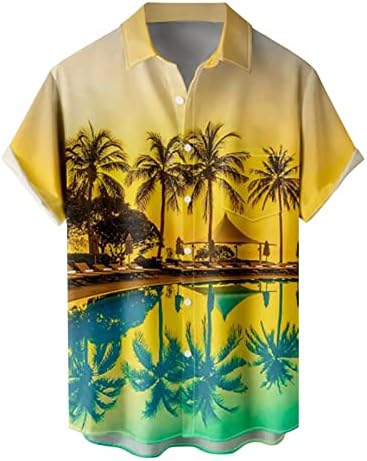חולצות באולינג של XXBR Mens, 2022 גברים חדשים חולצה הוואי שרוול קצר