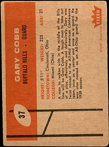 1960 Fleer 37 Gary Cobb Buffalo שטרות הוגן