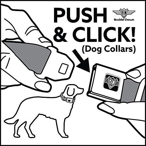 צווארון כלב אבזם חגורת בטיחות פלאש בום קאבום 13 עד 18 אינץ 'ברוחב 1.5 אינץ'