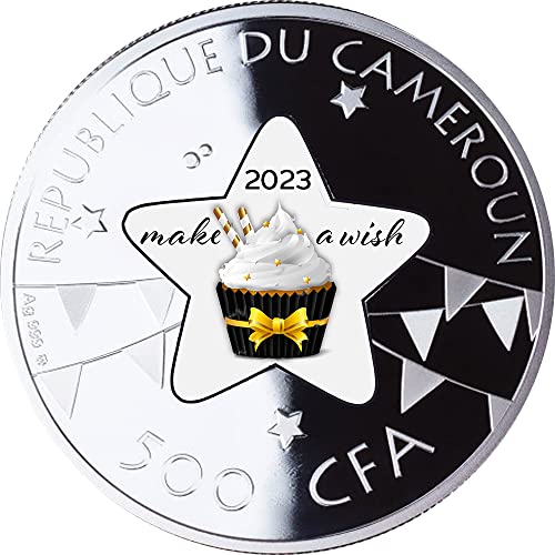 2023 דה מודרני PowerCoin Hampy Happy יום הולדת מטבע כסף 500 פרנק CFA קמרון 2023 הוכחה