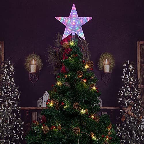 כוכב טופר עץ חג המולד, אור מחליף צבע בגודל 8.7 אינץ