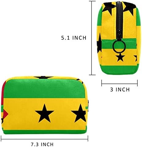 תיקי קוסמטיקה של Tbouobt תיקי איפור לנשים, שקיות נסיעות איפור קטנות, דפוס דגל