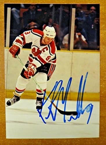 קירק מולר חתום 3x5 צילום NJ שדים הוקי כוכב הוקי - תמונות NHL עם חתימה