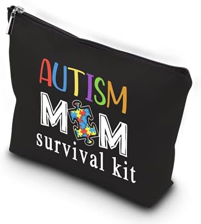 WCGXKO אוטיזם מודעות אוטיזם אוטיזם אמא הישרדות מתנה רוכסן שקית איפור לאוטיזם לאוטיזם אמא של יום האם מתנה ליום הולדת מתנה