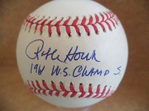 Ralph Houk 1961-62 WS Champs Yankees חתום אוטומטי A.L. Baseball Beckett D27313