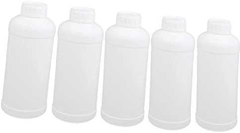 X-dree 5 pcs 34oz hdpe פלסטיק לבן ניתן למילוי צמצ
