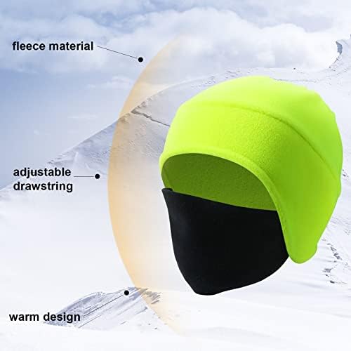 2 ב 1 כובע, 2 יחידות גבוהה נראות צבע צמר 2 ב 1 בארה ' ב כפת כובעי עם מסכת עבור גברים נשים חיצוני סקי, אחד גודל