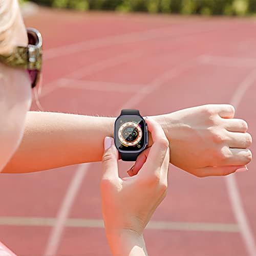 מארז TPU רך התואם לסדרת Apple Watch 8 Ultra 49 ממ, מארז הגנה מלא עם מגן מסך עבור Apple Watch Ultra 49 ממ לגברים נשים - אפור חלל