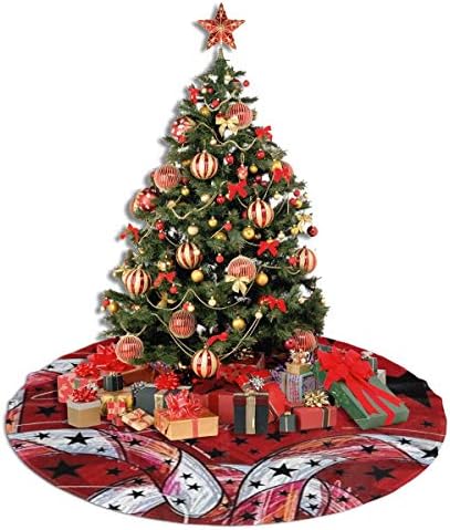 חצאית עץ חג המולד של חג המולד של Lveshop כוכבי חג המולד עגול יוקרה עגול מקורה מחצלת חוץ כפרי קישוטי חג חג המולד כפרי （30 /36 /48 שלושה גדלים）