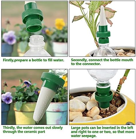 צמחי צמח Greatstar, חופשה קרמיקה להשקיית עצמית של צמח צמחים, פרחים אוטומטיים ומטפטף השקיה מערכת השקיה מערכת לשימוש פנימי וחיצוני