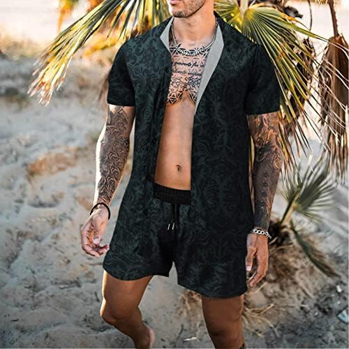 חליפות פעילות פעילות גברים חליפת אופנה קיץ כיוון פנאי סטים מודפסים