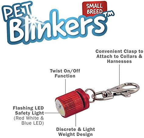 קבוצת Flipo מצמצים מחיות מחמד קליפ על אור בטיחות LED, מצמיד צבע LED משתנים אורות בטיחות צווארון לחיות מחמד, אורות בטיחות לכלבים וחתולים, סוללות כלולות