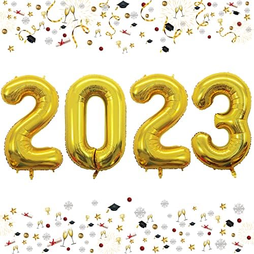 גואר 42 אינץ 2023 זהב רדיד מספר בלוני עבור 2023 ערב השנה החדשה פסטיבל ספקי צד קישוטי סיום