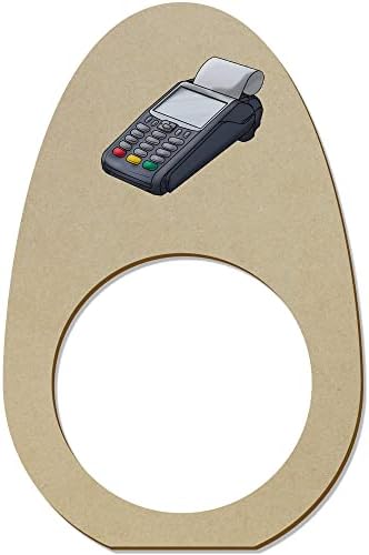 Azeeda 5 x 'מכונת תשלום כרטיס' טבעות מפיות מעץ